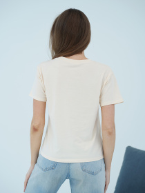 Футболка ISSA Plus модель WN20-710_светло_бежевый Фото