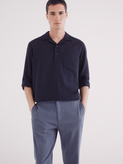 Штани крою Slim fit з льону модель 1559353-15 — фото 3 - INTERTOP