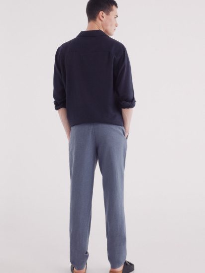 Штани крою Slim fit з льону модель 1559353-15 — фото 5 - INTERTOP