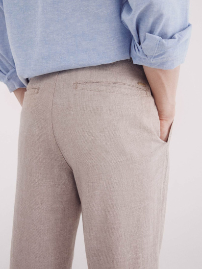 Брюки кроя Slim fit из льна модель 1559353-36 — фото - INTERTOP