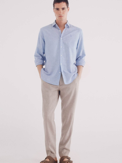Брюки кроя Slim fit из льна модель 1559353-36 - фото