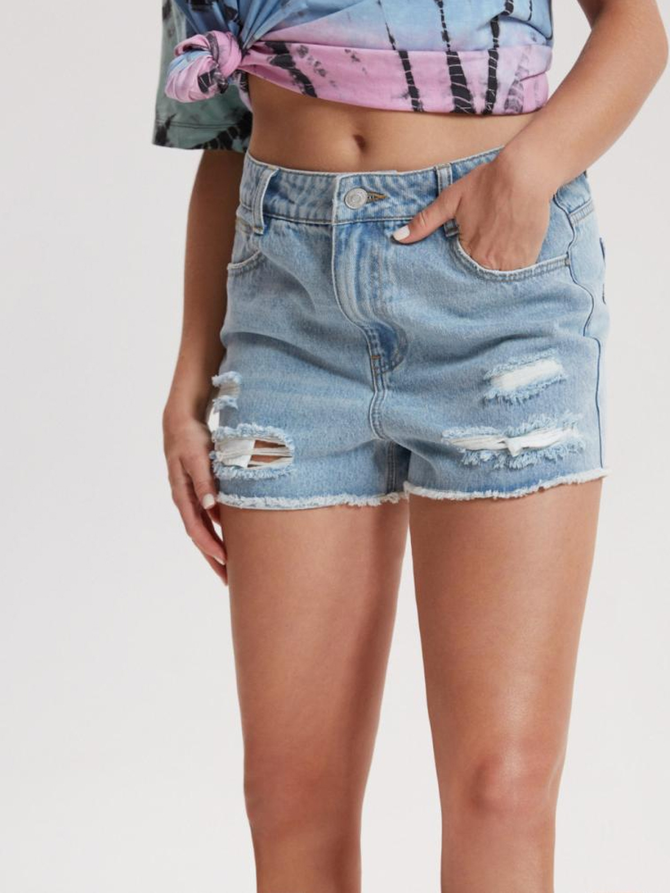 Джинсовые шорты DIVERSE модель 10041494 Фото