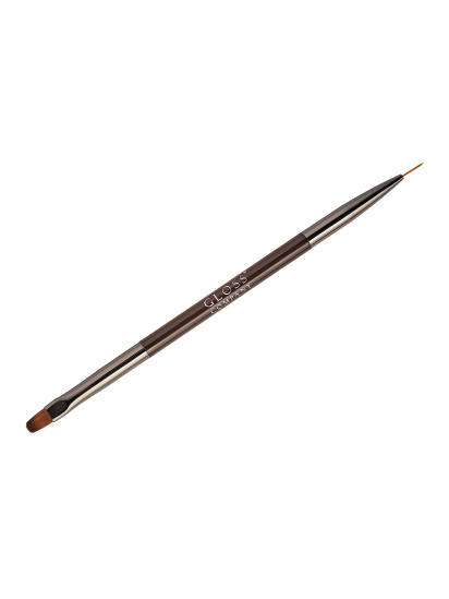 GLOSS COMPANY ­Двосторонній пензлик GLOSS №1 (довгий/округлений) Пензлики модель 4823271407486 - фото