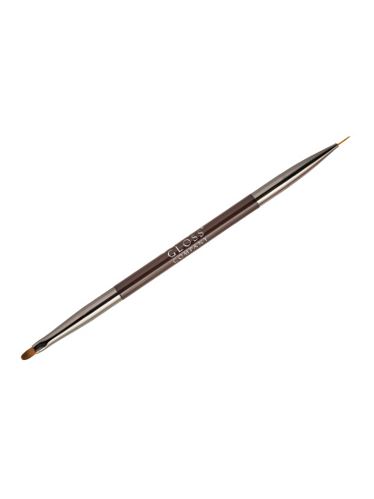 GLOSS COMPANY ­Двосторонній пензлик GLOSS №2 (короткий/овальний) Пензлики модель 4823271407493 - фото