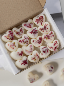 Набор ароматических саше "Сердечки" - Черная малина-ваниль, из натурального оливкового воска. 16 шт. Candle Design модель 160.2009 Фото