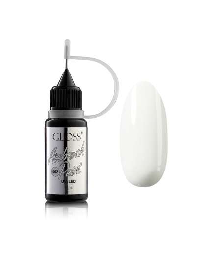 Фарба для аерографа GLOSS Airbrush Paint 002, білий модель 4823271408070 - фото