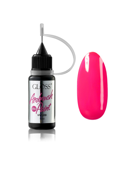 Фарба для аерографа GLOSS Airbrush Paint 016, яскраво-рожевий модель 4823271408841 - фото