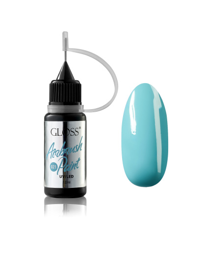 Фарба для аерографа GLOSS Airbrush Paint 021, насичений блакитний модель 4823271408872 - фото