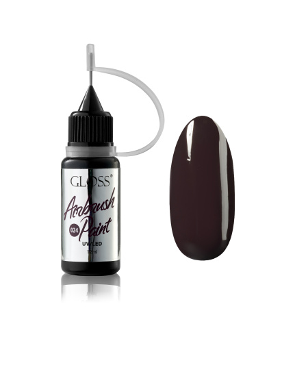 Фарба для аерографа GLOSS Airbrush Paint 024, чорно-коричневий модель 4823271408902 - фото
