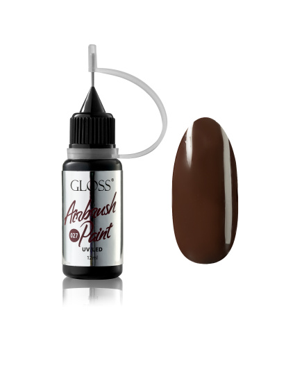 Фарба для аерографа GLOSS Airbrush Paint 027, шоколадний модель 4823271408926 - фото