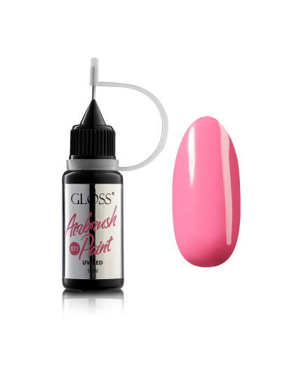 Фарба для аерографа GLOSS Airbrush Paint 031, насичений рожевий модель 4823271408216 - фото