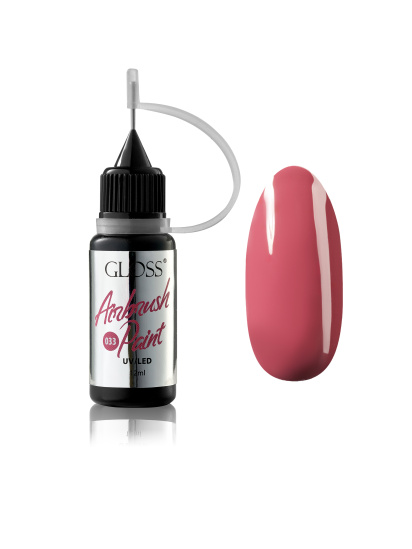 Фарба для аерографа GLOSS Airbrush Paint 033, рожево-бордовий модель 4823271408957 - фото