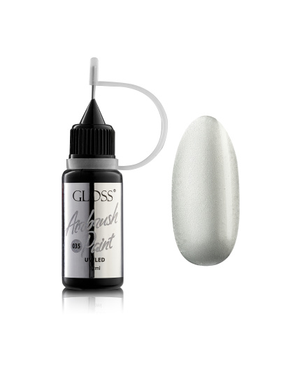 Фарба для аерографа GLOSS Airbrush Paint 035, сріблястий модель 4823271408223 - фото