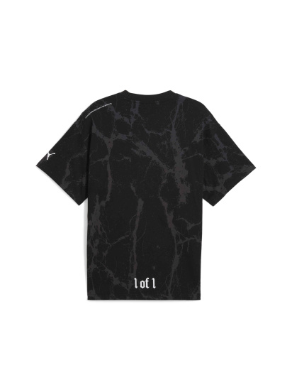 Футболка PUMA HOOPS x LAFRANCÉ Written in Chrome Marble Tee Unisex модель 630779 — фото - INTERTOP