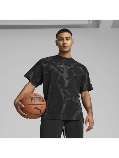 Футболка PUMA HOOPS x LAFRANCÉ Written in Chrome Marble Tee Unisex модель 630779 — фото 3 - INTERTOP