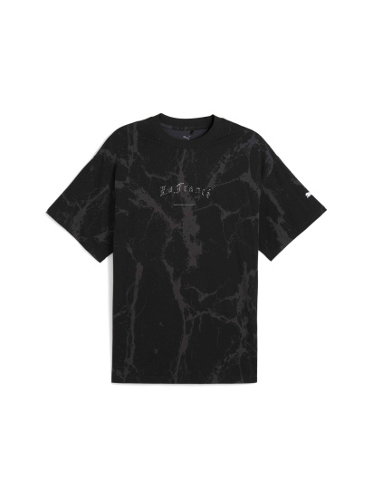Футболка PUMA HOOPS x LAFRANCÉ Written in Chrome Marble Tee Unisex модель 630779 - фото