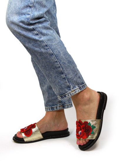 Шльопанці It-girl модель GM-584-R142-gold — фото 3 - INTERTOP