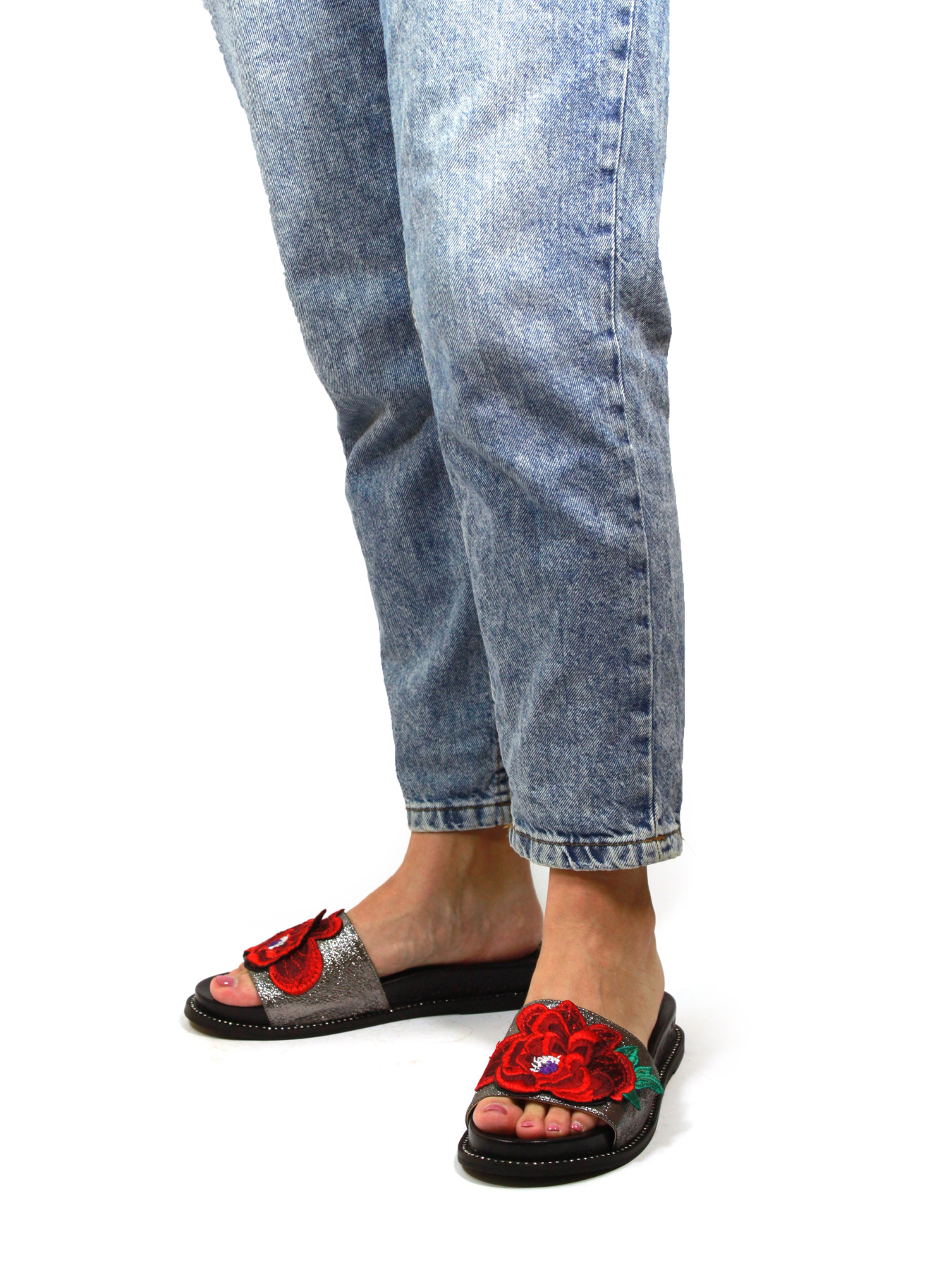 Шлепанцы It-girl модель GM-584-R143-nikel Фото