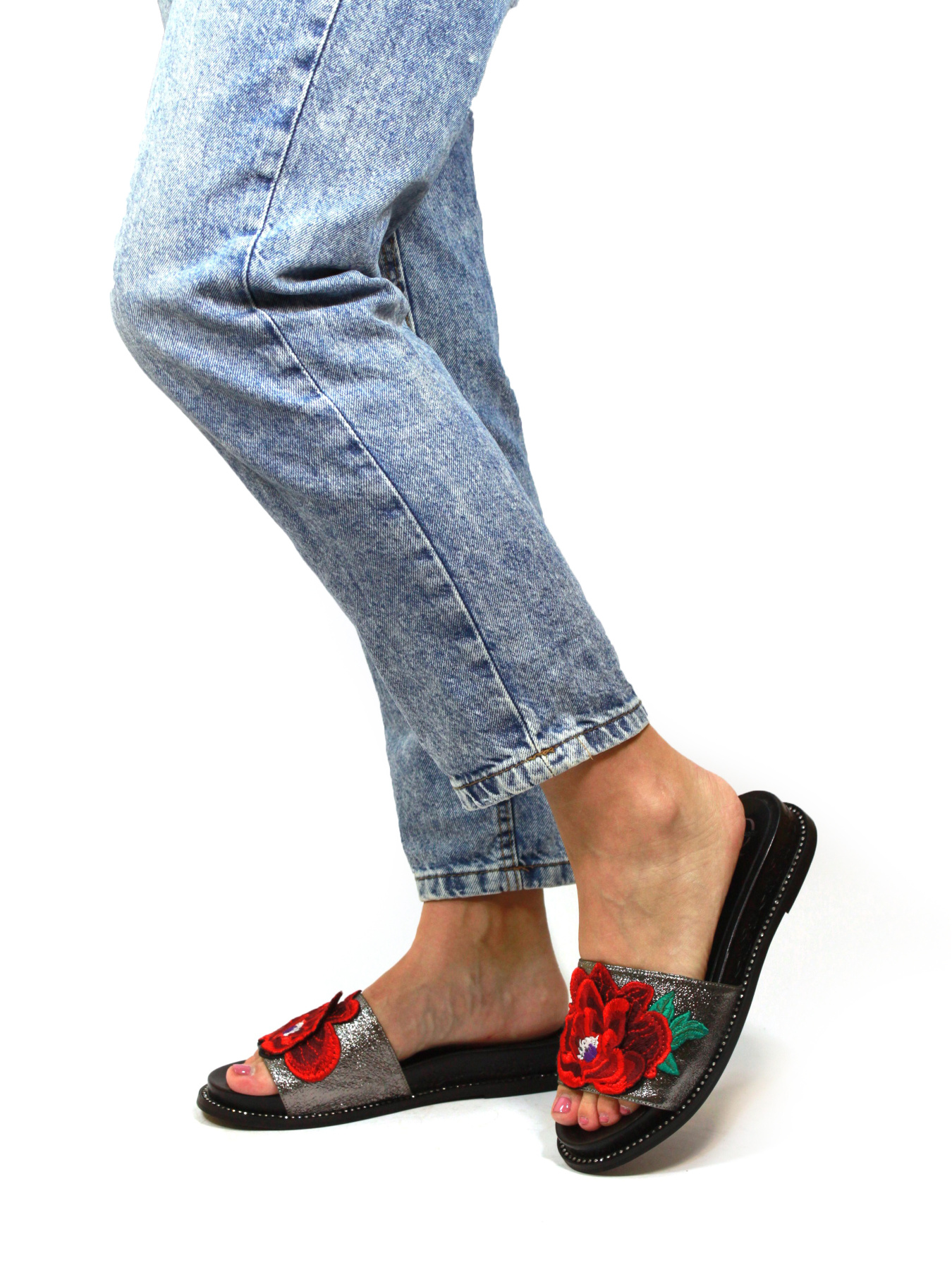 Шльопанці It-girl модель GM-584-R143-nikel Фото