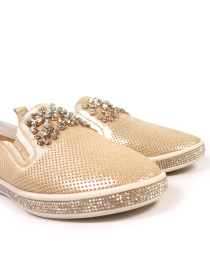 Слипоны It-girl модель PY-182-5B-V-gold Фото