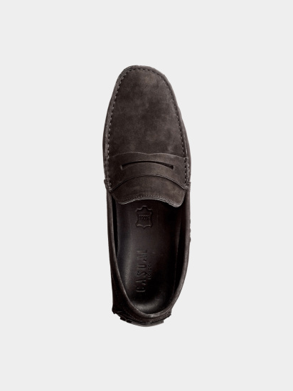 Мокасини Casual модель Кеж-5269/001/29 шкіра нубук чорн-211 — фото 4 - INTERTOP