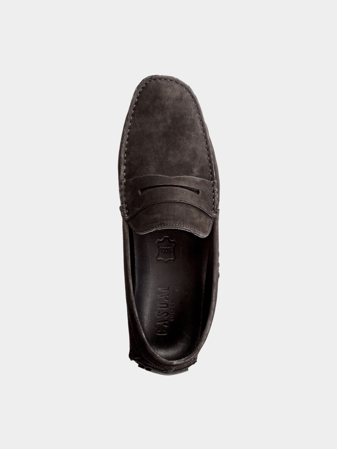 Мокасини Casual модель Кеж-5269/001/29 шкіра нубук чорн-211 Фото