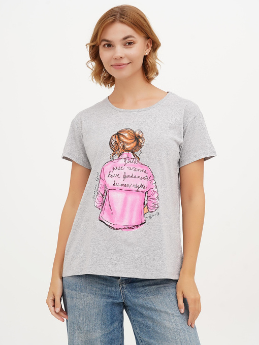 Футболка London Look модель 202-LL-10580_серый Фото