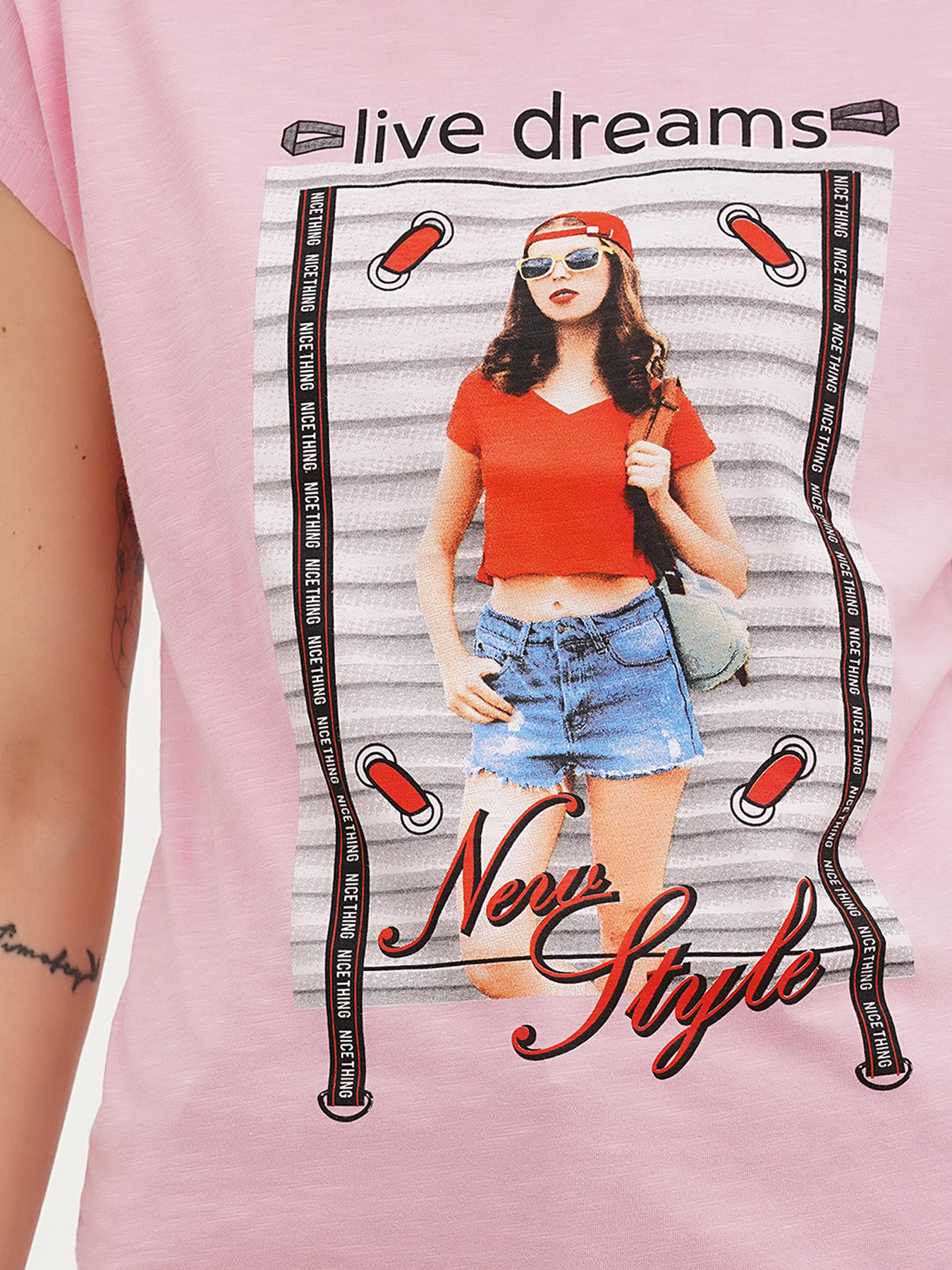 Футболка London Look модель 202-LL-10539_розовый Фото