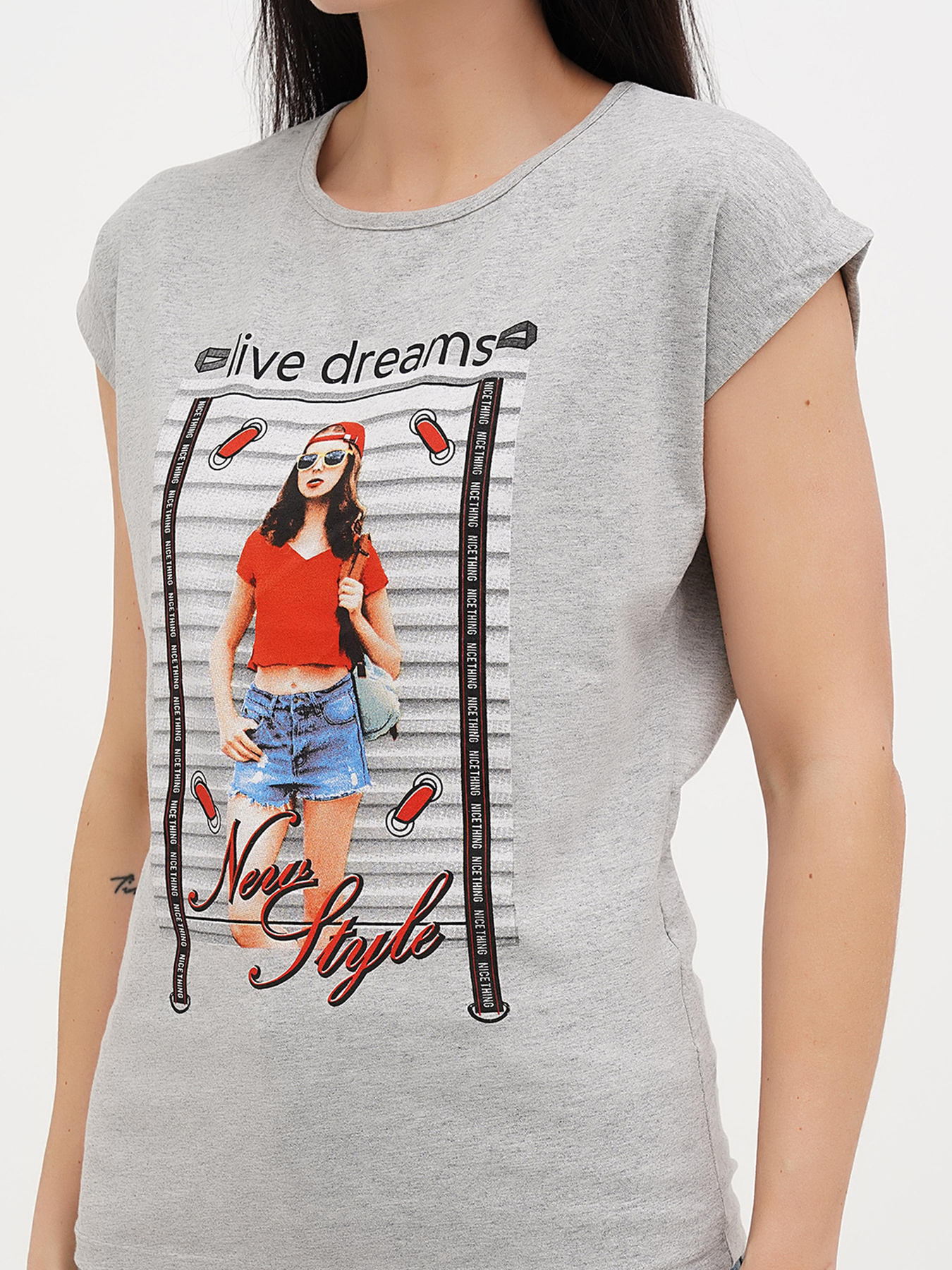 Футболка London Look модель 202-LL-10539_серый Фото