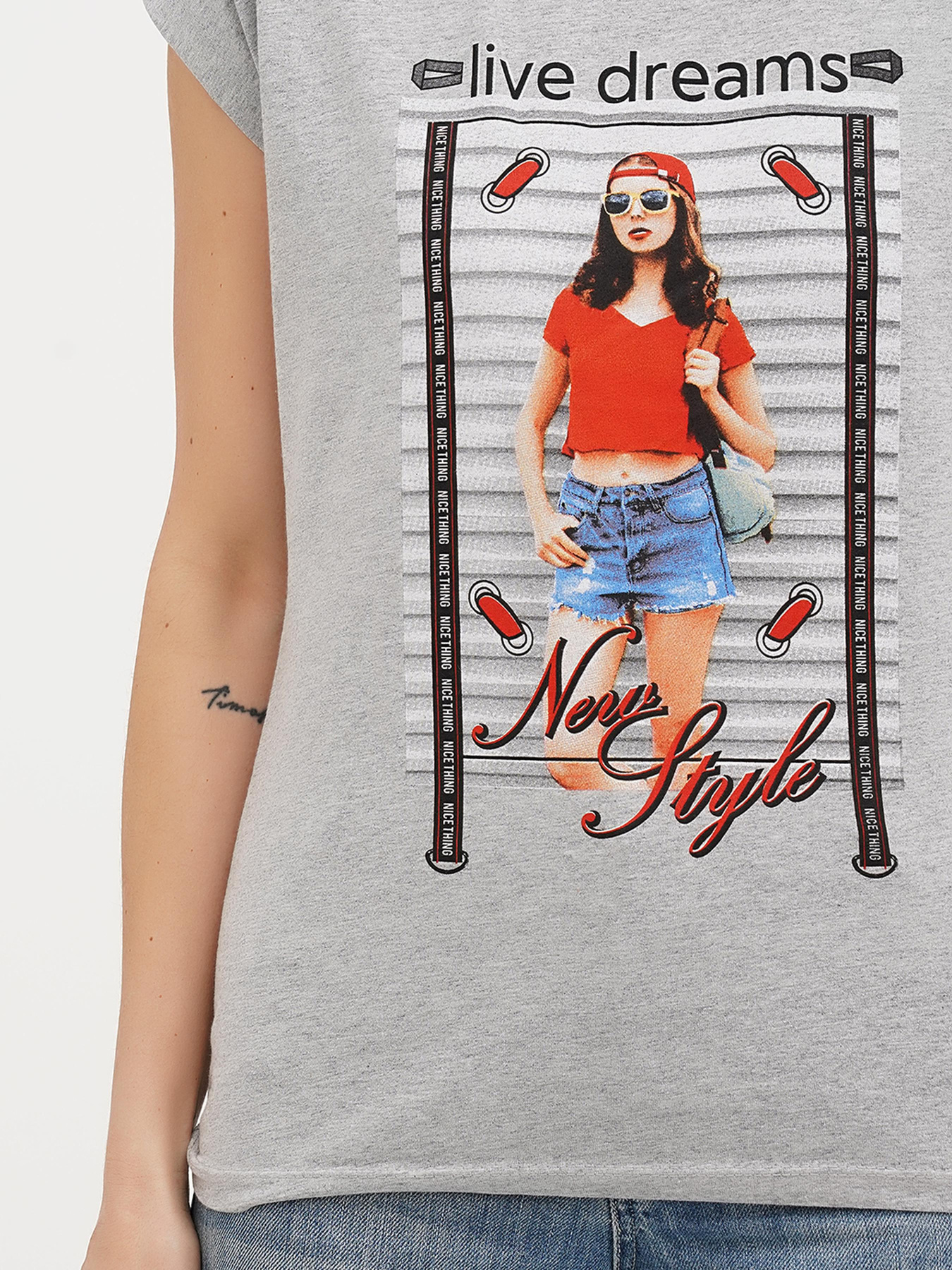 Футболка London Look модель 202-LL-10539_серый Фото