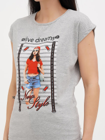 Футболка London Look модель 202-LL-10539_серый Фото