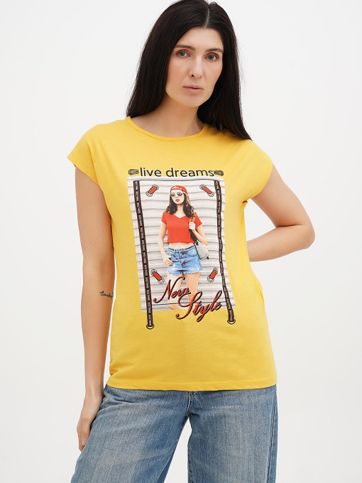 Футболка London Look модель 202-LL-10539_желтый Фото