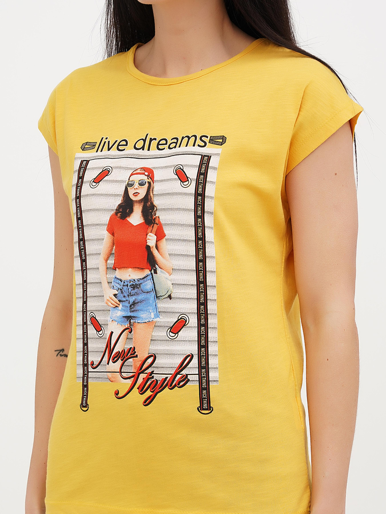 Футболка London Look модель 202-LL-10539_желтый Фото