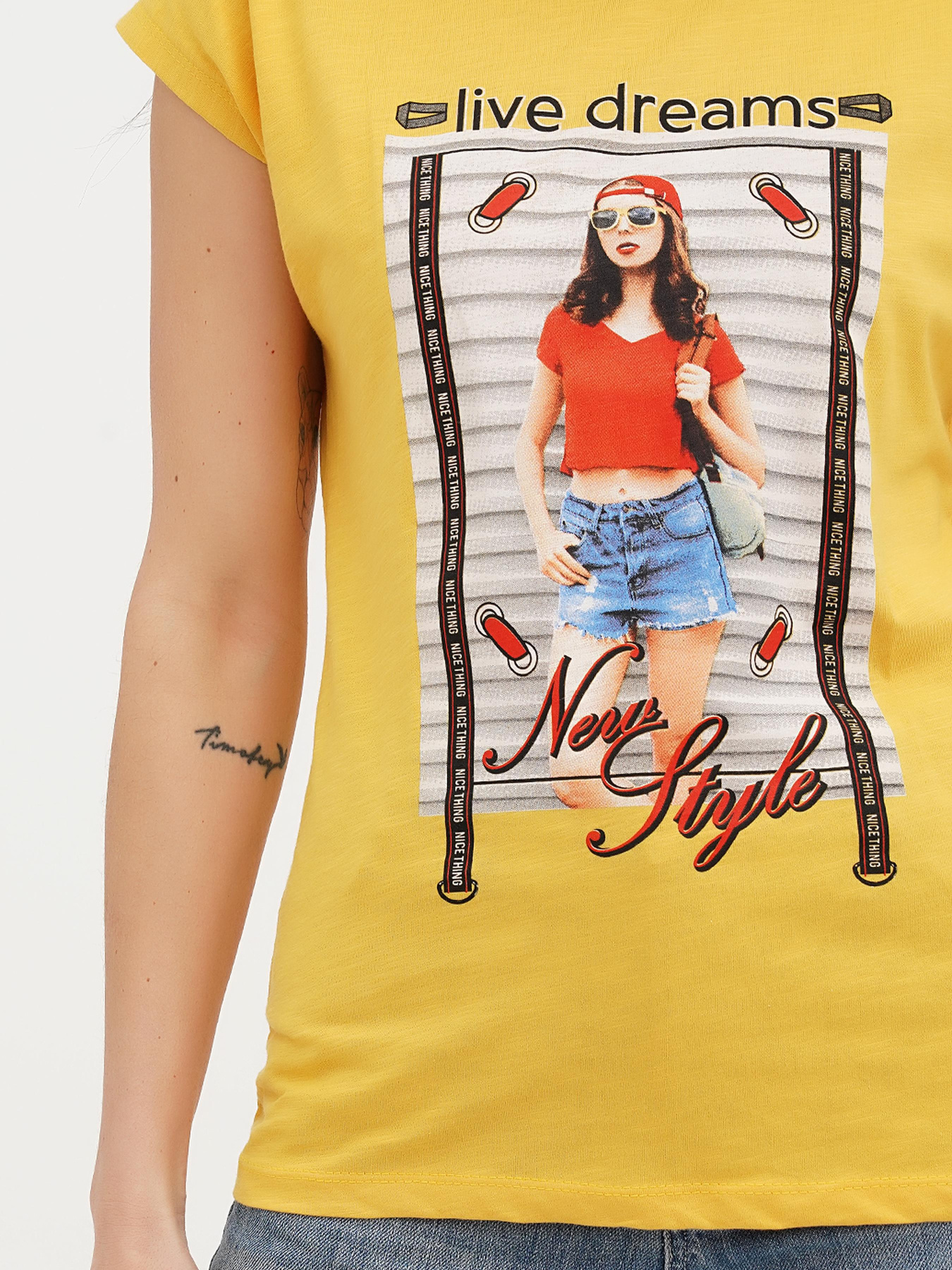 Футболка London Look модель 202-LL-10539_желтый Фото