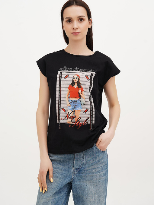 Футболка London Look модель 202-LL-10539_черный Фото