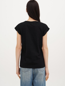 Футболка London Look модель 202-LL-10539_черный Футболка London Look модель 202-LL-10539_черный Фото