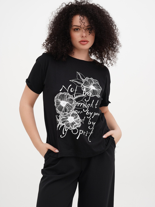 Футболка London Look модель 222-LL-2874_черный Фото