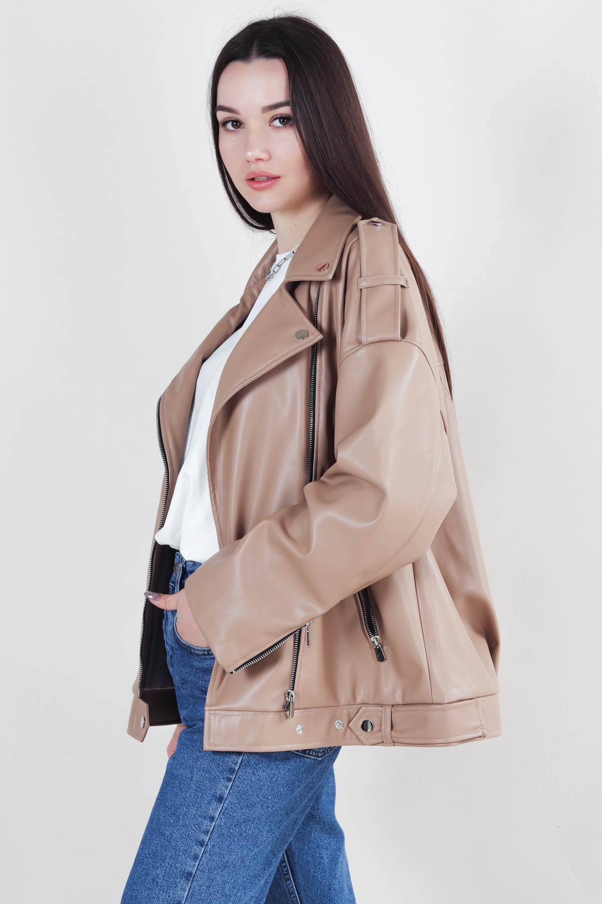 Шкіряна куртка Romashka модель 208016202081 Фото