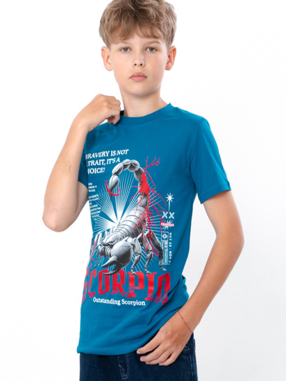 Футболка для хлопчика (підліткова), Бірюзовий Носи Своє (6021-4-2) модель 6021-4-2-temna-bryuza-skorpon - фото