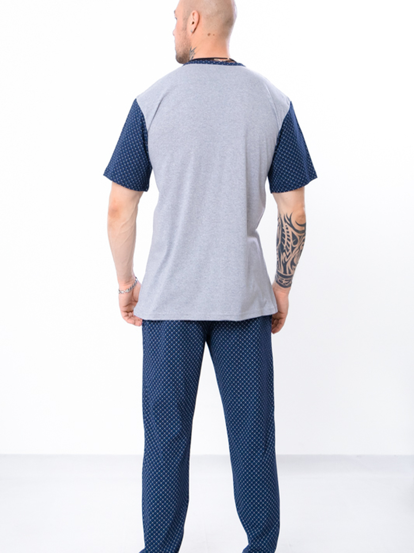 Піжама Носи своє модель 8094-002-rombi-chornilxno-sinj-srij Фото