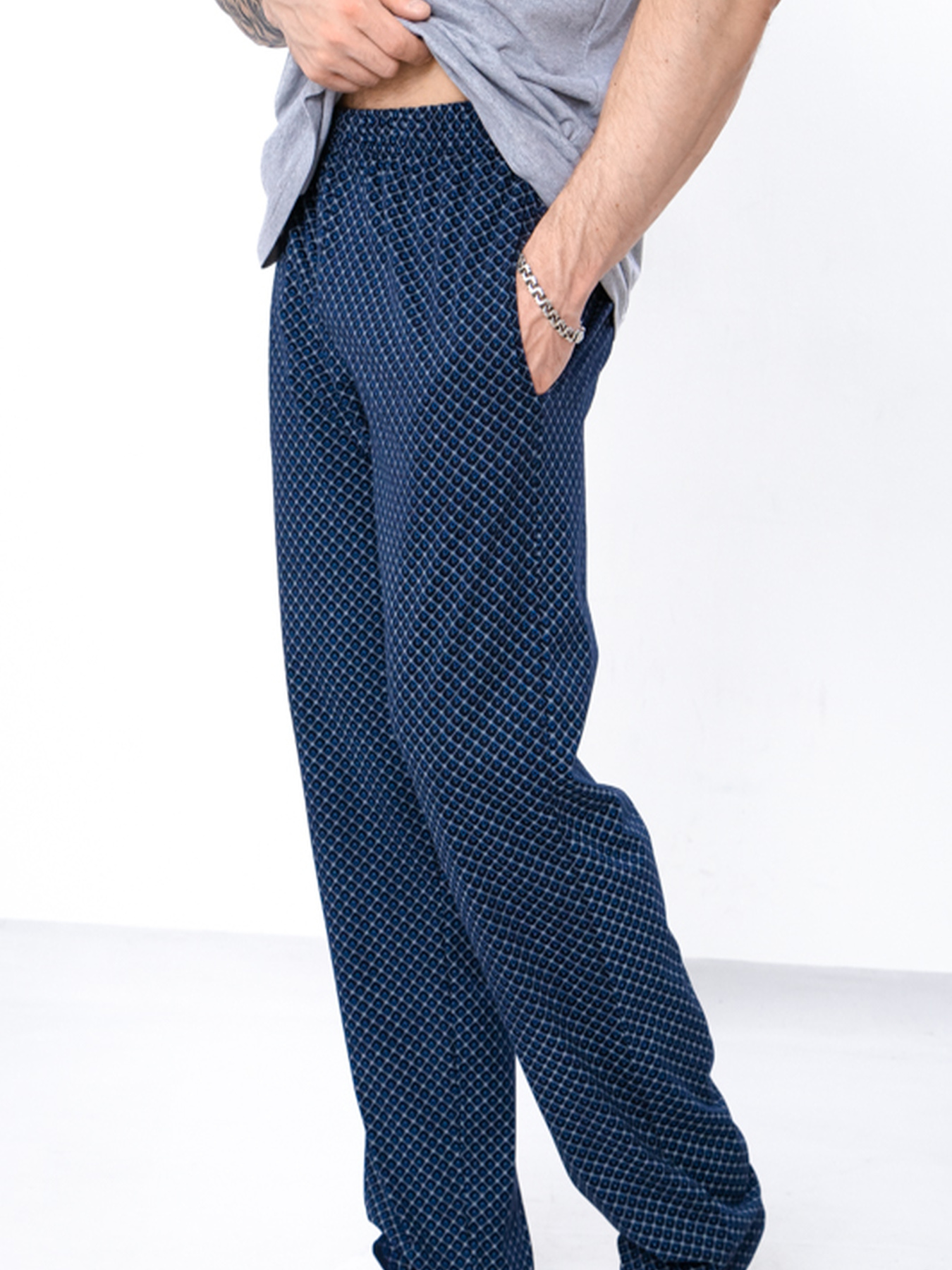 Піжама Носи своє модель 8094-002-rombi-chornilxno-sinj-srij Фото