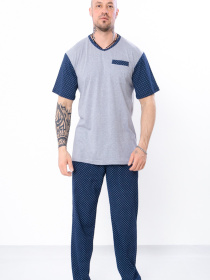 Піжама Носи своє модель 8094-002-rombi-chornilxno-sinj-srij Фото