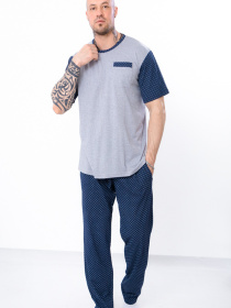 Пижама Носи своє модель 8094-002-rombi-chornilxno-sinj-srij Фото