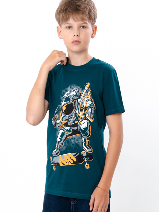 Футболка Носи своє модель 6021-4-temno-smaragdovij-kosmonavt Фото