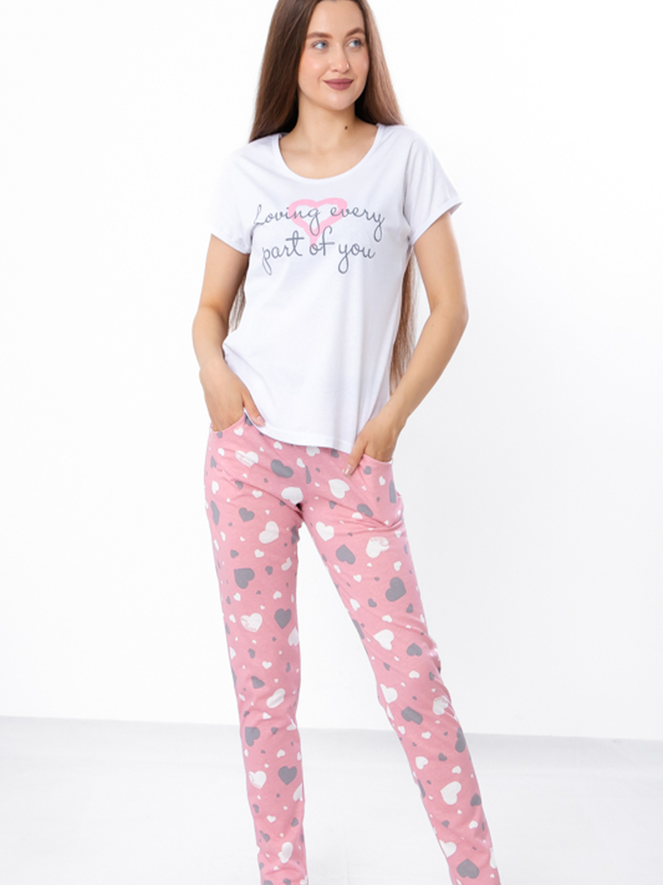 Піжама Носи своє модель 8071-002-33-serdechka-svtla-pudra Фото