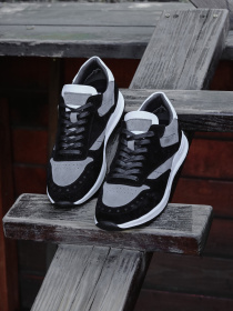 Кроссовки повседневные Legessy модель BRUNO_BLACK_AND_GREY Кроссовки повседневные Legessy модель BRUNO_BLACK_AND_GREY Фото