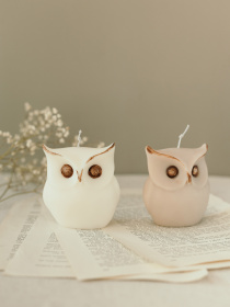 Аромасвеча "Сова", аромат "Дубовый мох и амбра", из натурального оливкового воска Candle Design модель 140.2001 Фото