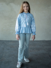 Вышитая рубашка Едельвіка модель 137-22-00blue Фото