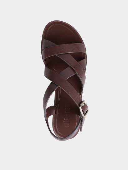 Женские сандалии MIRATON кожаные коричневые модель 202-24114-2-2 — фото - INTERTOP
