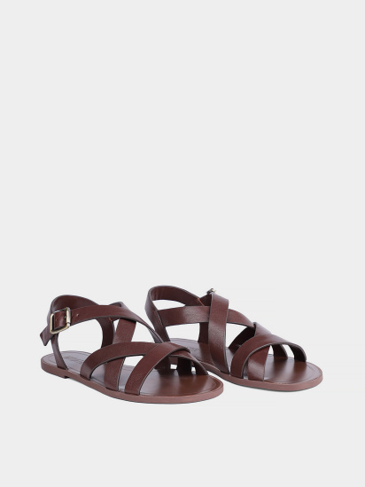 Женские сандалии MIRATON кожаные коричневые модель 202-24114-2-2 — фото 3 - INTERTOP